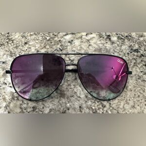 Quay black aviator sunglasses, High Key